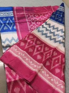 Vibrant Ikat Silk Saree