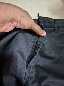 100% cotton Men's Black Dark Trousers