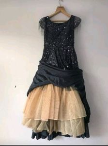 Gorgeous Charcoal Grey Wedding Wear Gown.