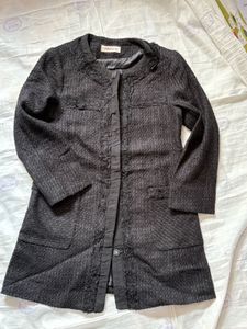 Elegant Textured Button-Front Jacket