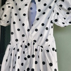 Cute Polka Dot Midi Dress