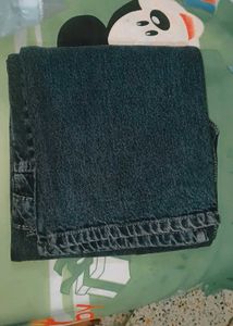 Blue Wide Leg Denim Jeans