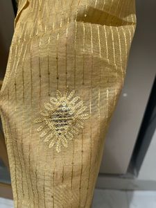 Elegant Golden Dupatta with Embellishments