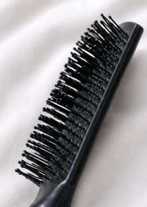 Black Hair Brush with Blue Accent