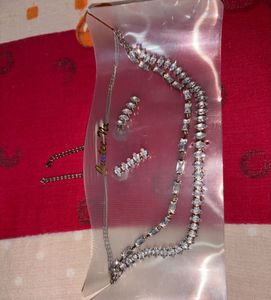 Sparkling Crystal Necklace and Earring Set