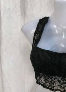 Y2K black crop top