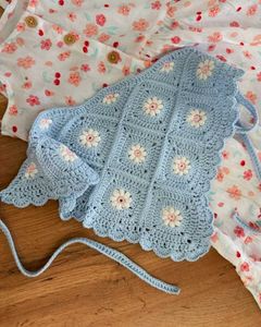 Crochet Sunflower Bandana Scarf💖