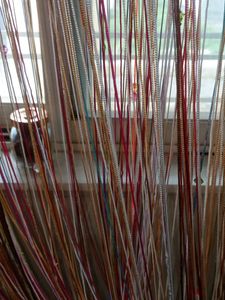 Sheer Decorative Curtain With Beads