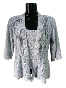 Elegant Lace Open Front Top Size L