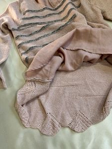 Pink Striped Collared Sweater