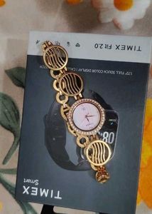 Timex Smartwatch with Gold Band