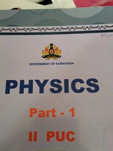 physics part 1 and 2 textbooks for second PUC