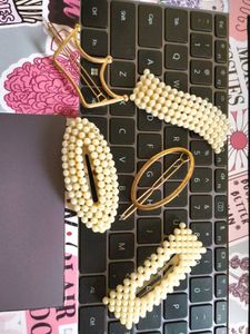 Pearl/ Metal Hair Clips Set
