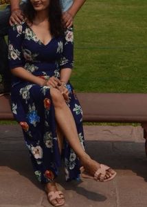 Navy Floral Maxi Dress