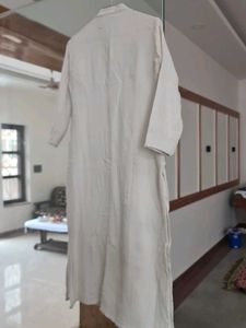 PRICE DROP : Elegant White Cotton Kurta wirh pant