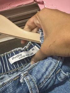 Blue Denim Cargo Pants