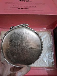 plum golden clutch with Tira trinket box