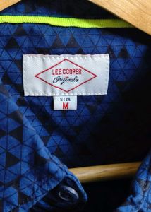 Lee Cooper Men Blue Patterned Long Sleeve Shirt