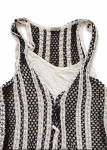 ZARA Knit Boho Striped Tank Top