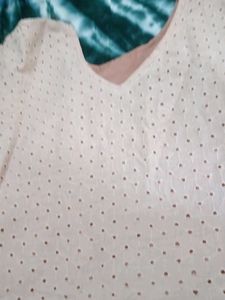 Elegant Pink Eyelet Blouse