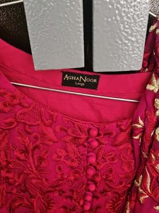 Agha noor fully embroidered 2 pc