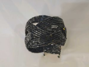 Stylish Black Beaded Bracelet