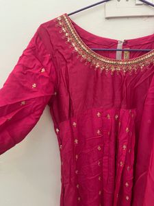 Vibrant Pink Kurta Set with Dupatta