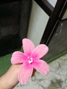 Pink Flower Keychain
