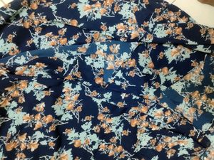 Navy Floral Print Maxi Dress