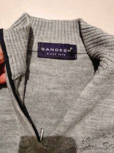 Men's Grey Knit Pullover