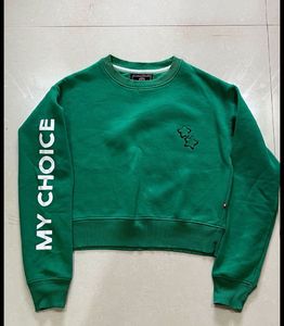 Green "My Choice" Graphic Sweatshirt