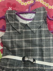 Cute Plaid Girls' Dress
