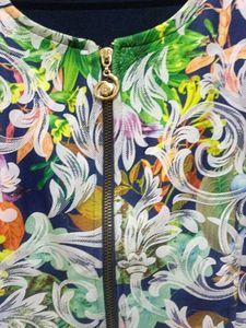 Stylish Floral Print Jacket