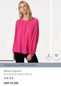 Marks &amp; Spencer Pink Neck Blouse