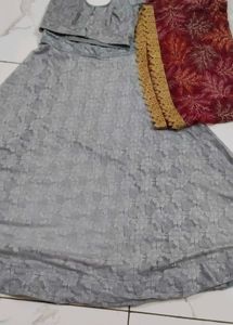 Grey lehnga choli