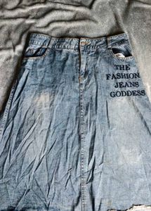 I. Denim Maxi Skirt