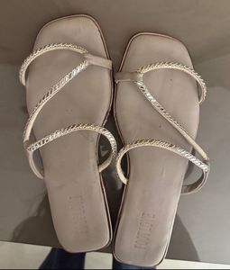 Sparkly Strap Flat Sandals