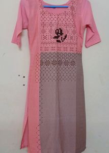 Peach Color Threads Top Kurti