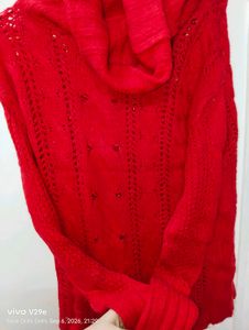 Cozy Red Knit Sweater