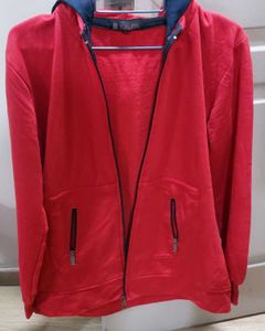 Red Zip-Up Hoodie