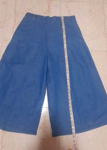 Wide Leg Denim Culottes