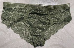 New Olive Green sheet Lace Panty (Size L)