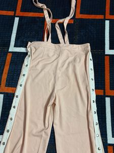 Peach dungaree pants