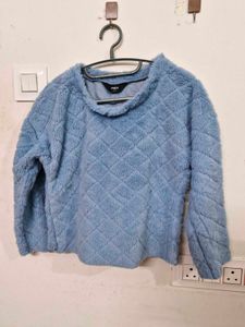 Cozy Blue Textured Sweater