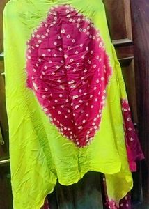 YELLOW &amp; RED COTTON DUPATTA