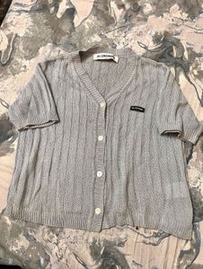 Light Grey Knit Cardigan