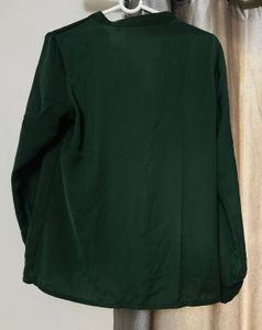 Olive panel shirt