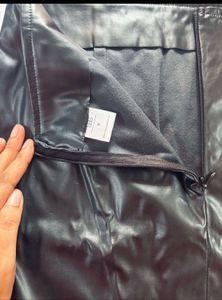 Black Faux Leather Mini Skirt