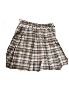 Plaid Pleated Mini Skirt