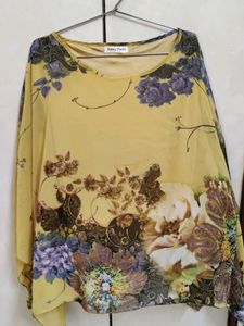 Mustard Kaftan Styled Cape Top